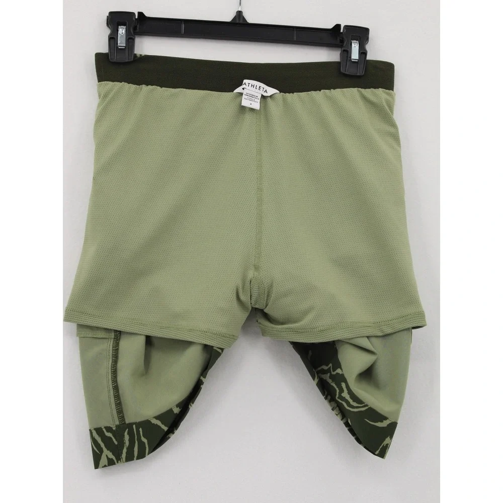 Athleta Vienna Cargo Skort Green Tiger Stripe Camo Hiking‎ Mini Skirt Womens 2